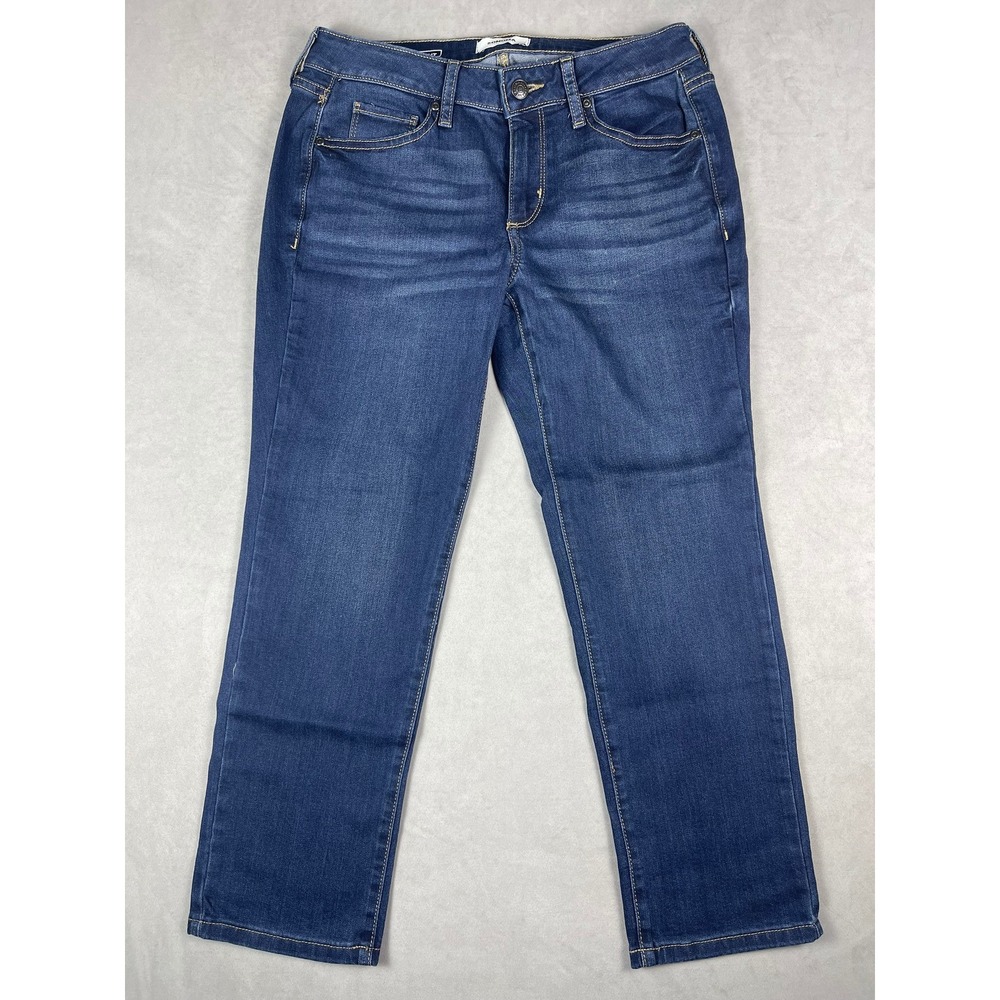Sonoma Goods For Life Straight Leg Jeans Womens‎ 6PS Blue Dark Wash Petite Denim
